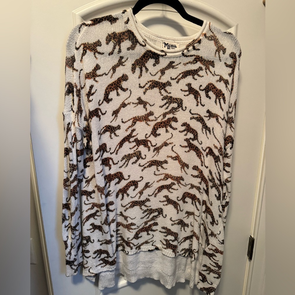 SMYM Bonfire Sweater with Cats/Cheetah/Leopard/Jaguar